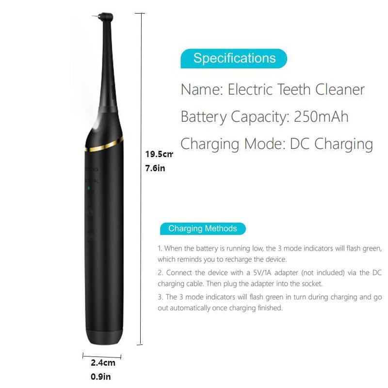 Electric Teeth Cleaner Toothbrush with 3 Cleaning Modes, Includes 3 Brush Heads, Oral Care Tool for Daily Use, Oral Hygiene Routine