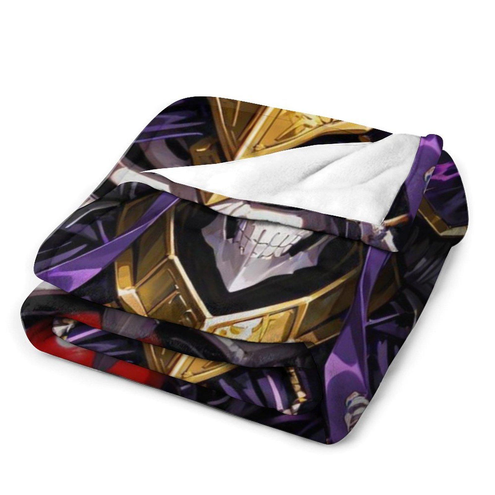 Overlord Ainz Ooal Gown Anime Throw Blanket, Soft Flannel Momonga Blanket, Cozy Anime Decor for Couch Bed, Anime Lover Gift