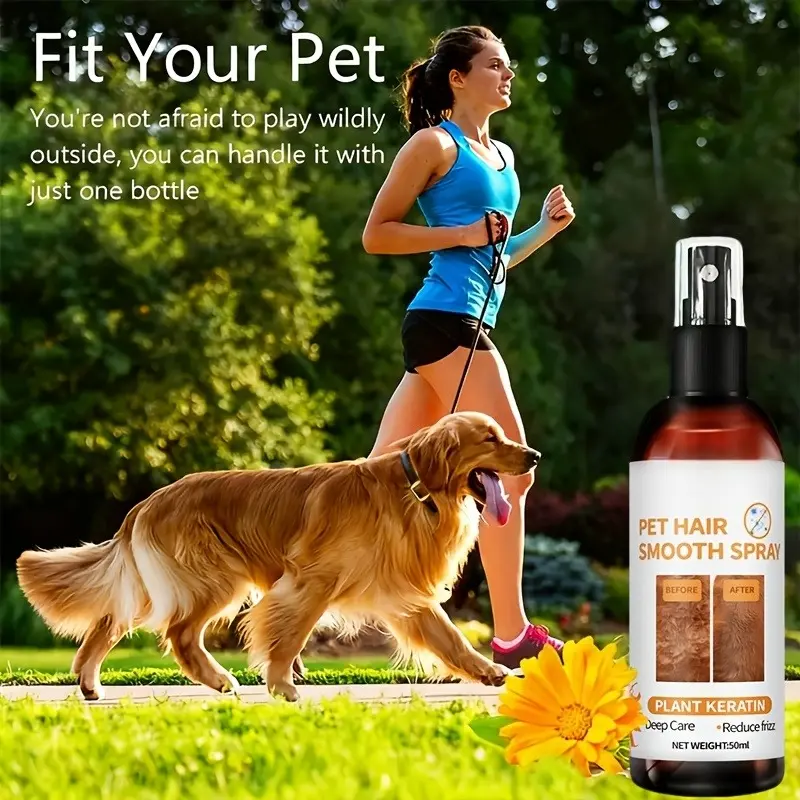 One-button 10-in-1 pet hair care cream-deep nourishing and defrosting cream, creating glossy and smooth hair, rich in vegetable oil and vitamin E, moisturizing and non-greasy formula, reducing hair dryness and rashness, suitable for cats and dogs.