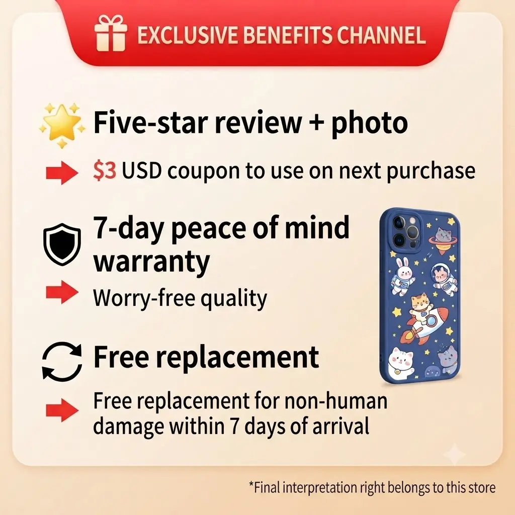 Non-Woven Smartphone Protector - Handheld Mobile Phone Accessory for iOS iPhone 17-13 Devices, 7-Day Free Replacement, 5-Star Review Cash Back, Exclusive Benefits, Product Support