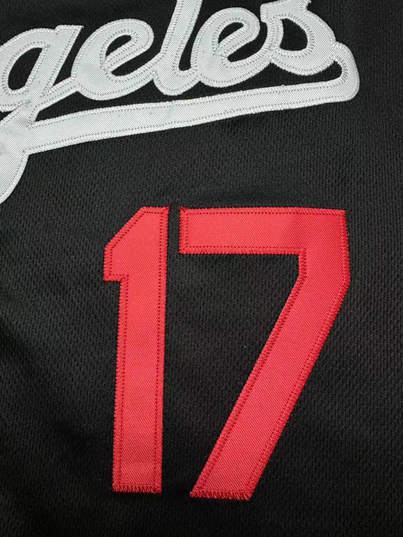 Men's Los Angeles #17 Four Colors Baseball Jersey, Casual Sporty Short Sleeve T-Shirt Jersey Tee for Daily Wear, Sportswear for Men