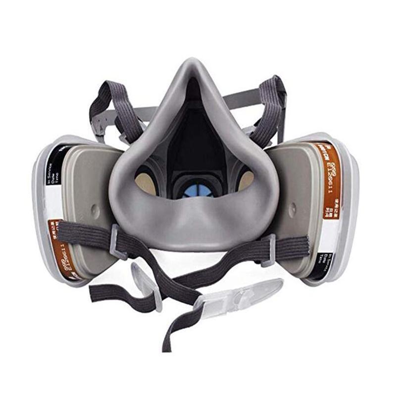 6200 Gas Mask with 6001 Filters, Respirator for Nuclear and Chemical Protection, Ideal for Painting, Dust, Organic Vapors