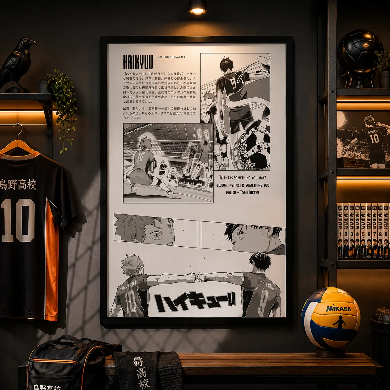 Haikyuu Sport Anime Poster - Volleyball Manga Poster - Japanese Wall Decor, Canvas Wall Art Print, Anime Room Decor for Bedroom Dorm Gaming Room Office, Sports Manga Gift for Anime Fans, Volleyball Wall Decor