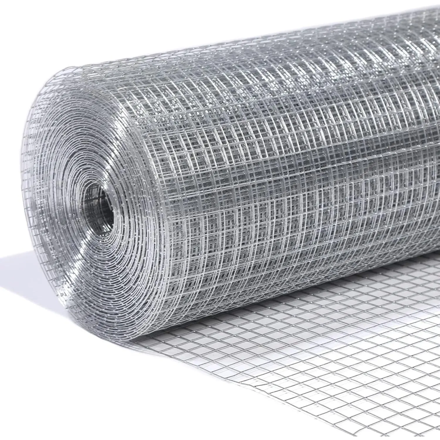 1/2” Galvanized Hardware Cloth 48" x 100' 19 Gauge Wire Mesh Roll | Hot-Dip Galvanized After Welding, Chicken Wire Raised Garden Bed Plant Supports Poultry Netting Wire Cloth & Wire Mesh Roll