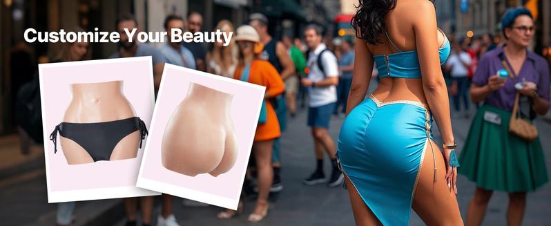 Spring new arrivals Silicone Butts, 100% Silicone Hip Enhancer Shapewear Panty, Fake Buttock Enhancers Pants for Crossdresser, Transgender, Cosplay, Drag Queen (Brown)