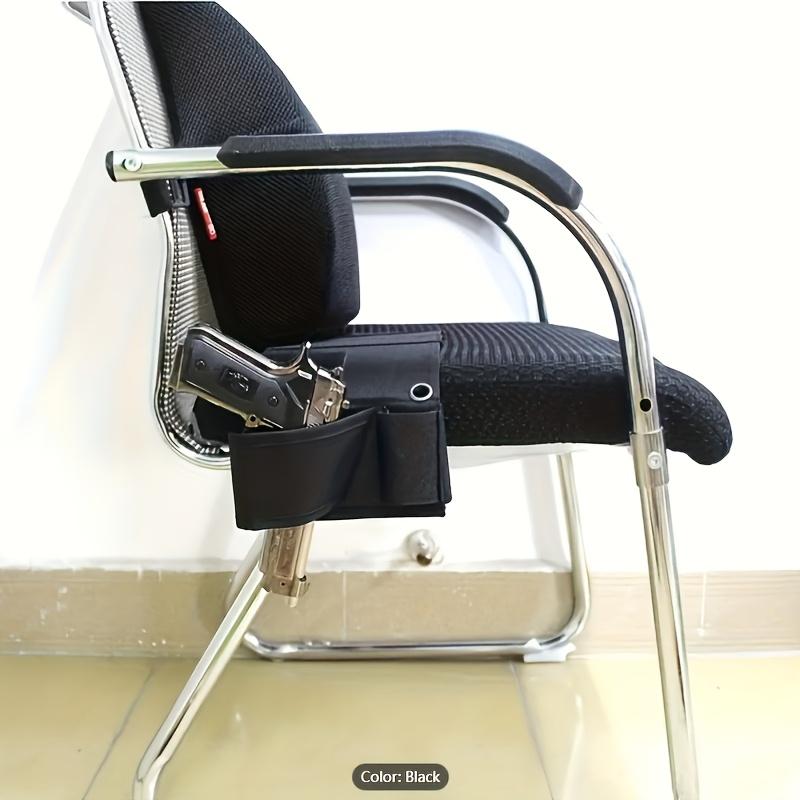 Directional Bedside/Car Seat Invisible Holster with Cartridge Clip Pouch-Quick Access Nylon Pistol Bracket for Home Defense Enthusiasts, Suitable for Mattress/Closet/under Chair, Non-Slip Design, Black-Perfect for Independence Day