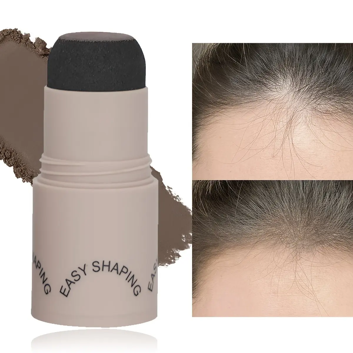 3 Shades Portable Multi-use Eyebrow Powder, Eyebrow Shape, Natural Long-lasting, Waterproof & Sweatproof. Works as eyebrow powder, contour shadow and hairline filling powder.