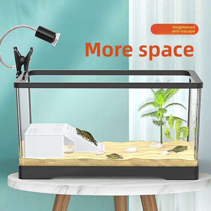 Acrylic Transparent Fish Tank Plastic Goldfish Tank Small Home Ecological Tank Living Room Bottom Drainage Desktop Water Tank