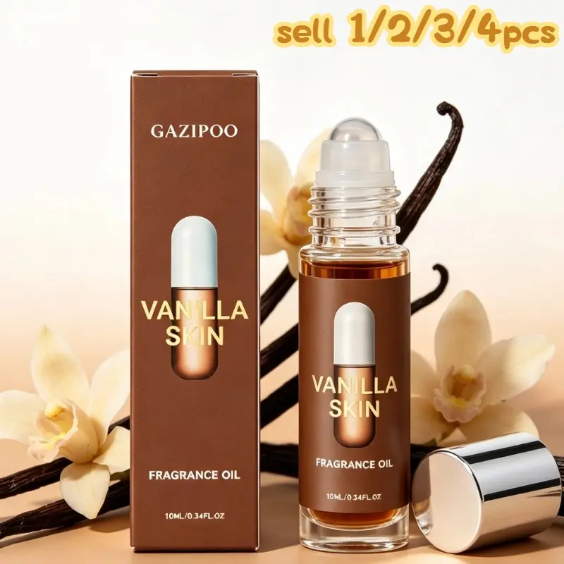 Vanilla Skin Pheromone Oil - 10ML Roll-On Gourmand Perfume Oil, Composed Eau de Toilette, Women's Fragrance Oil, Faux Natural Body Scent, Travel Pack