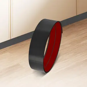 Stainless Steel Kick Plate, Anti-Scratch Base Cover Kickplate, Peel and Stick Baseboard Molding Trim for Wall, Entrance Door, Kitchen Cupboard, Dishwasher Toe, 118"L x 3.15"W Brushed Black