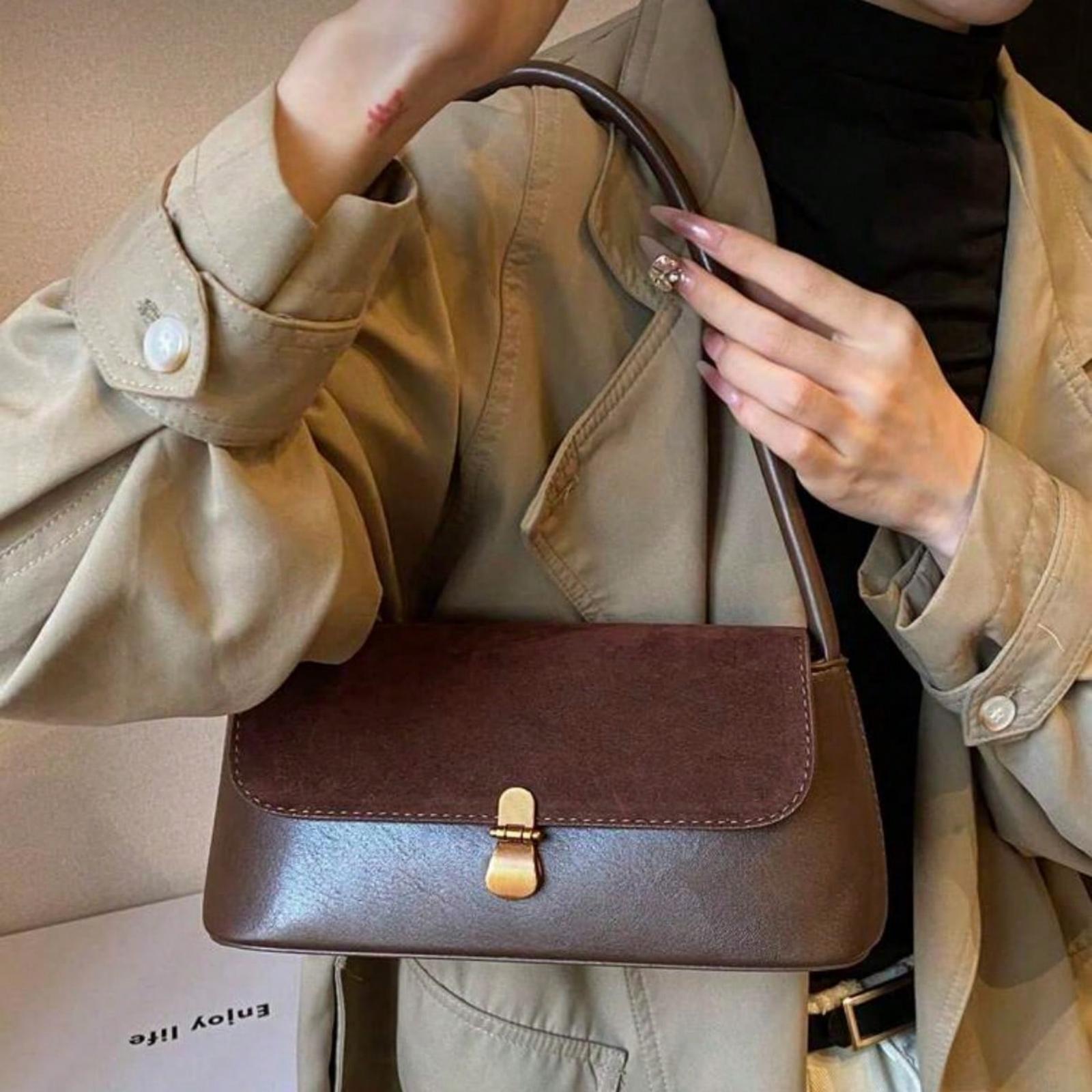 Retro Niche Baguette Bag, New Style Fashion French Armpit Bag Shoulder Bag  Large Capacity Commuter Bag Handbag for Women Suitable for Travel Shopping, Commuting