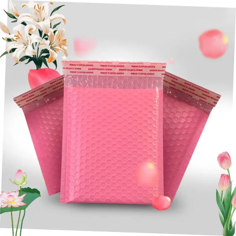100pcs of Self-Sealing Bubble Mailers (15X18Cm / 5.91X7.09In) in Cherry Blossom Pink, Ideal for Safe Shipping And Bulk Mailing Needs