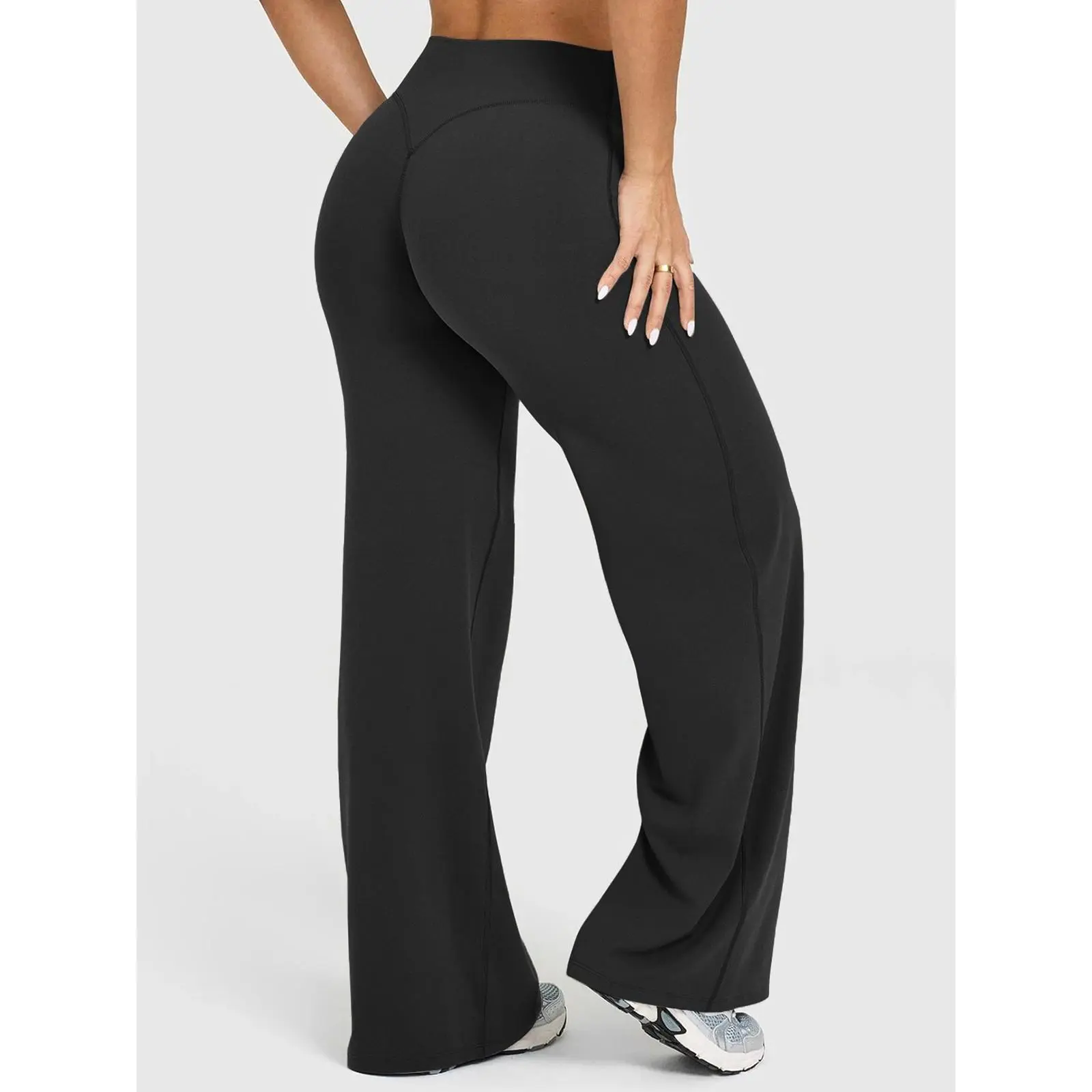 JGS1996 Women's High Waisted Straight Leg Yoga Pants - Casual Loose Outfit Lounge Pants Soft Stretchy Seamless Leggings Comfortable Flattering Activewear Summer for Workout Gym Daily Wear