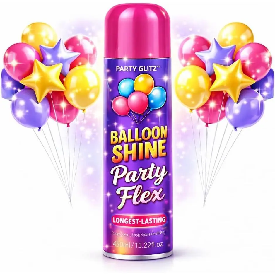 Balloon Shine Spray - 450ml High Shine Balloon Spray, Waterproof, Long-Lasting, Odorless, Instant Shiny Effect for Balloons Decorations
