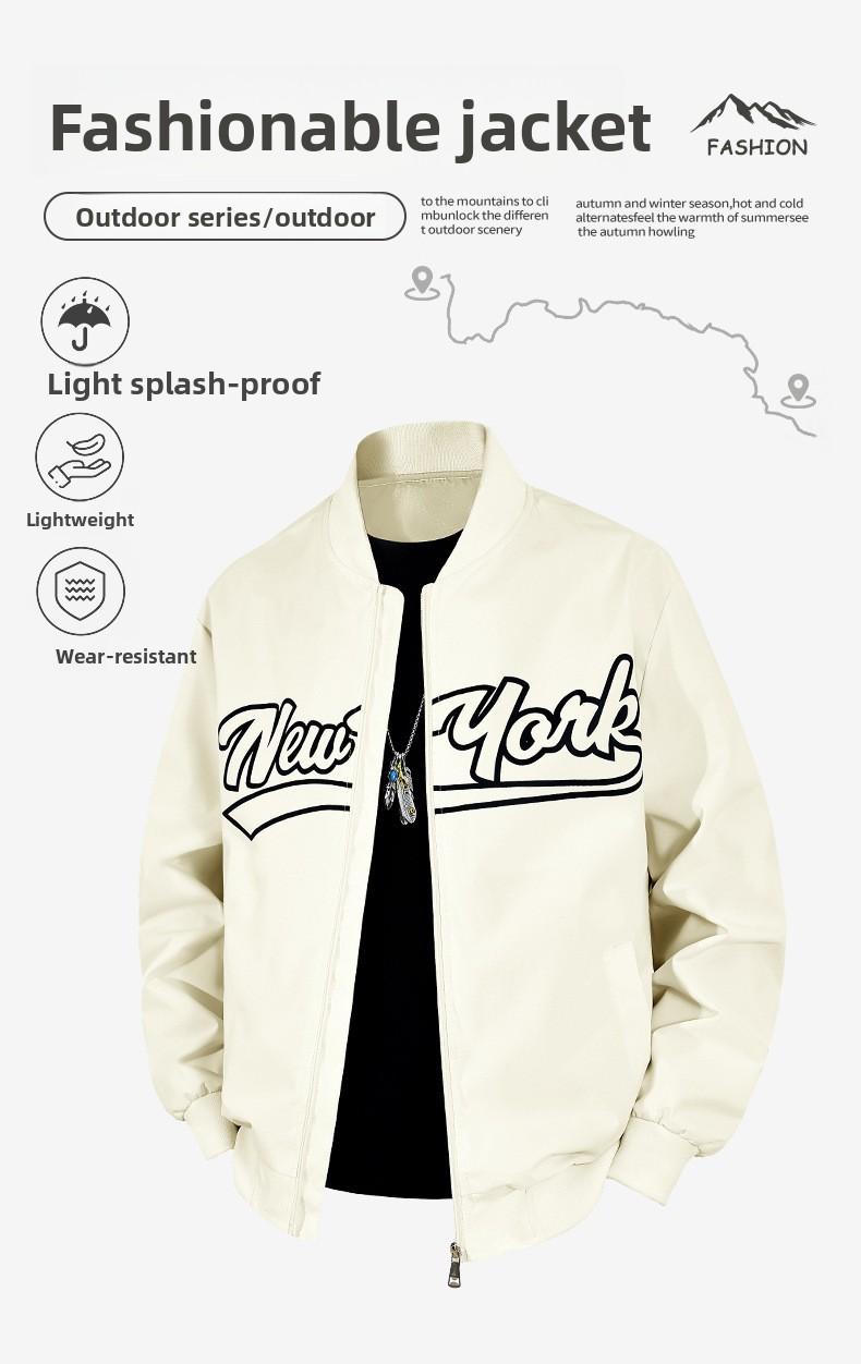 2026 New Men's Baseball Jacket with Stand Collar Popular American Style Jacket for Menswear Coats