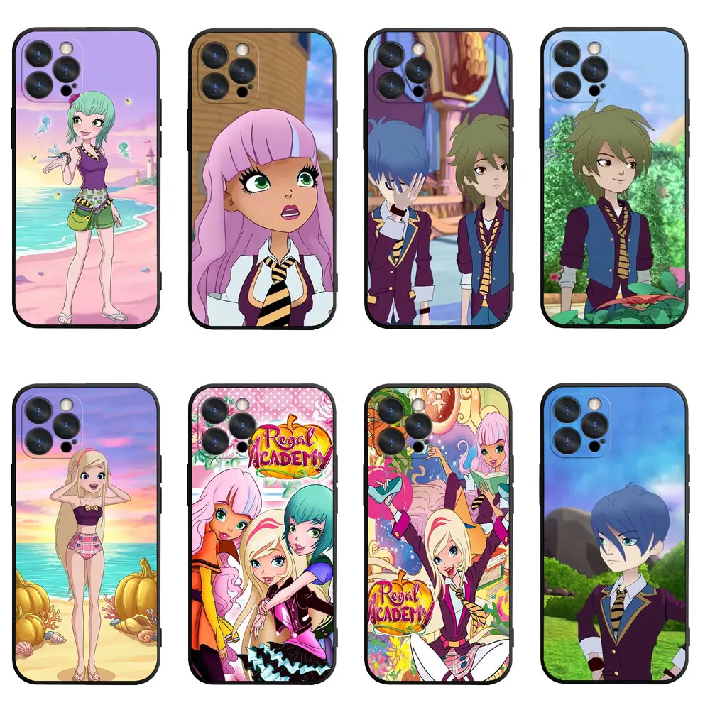 Regal Academy Multi-Model Phone Case Accessories - 8 Styles, Eco-Friendly Anti-Drop Slim Protective Shell for Fairy Tales Fans Featuring Rose Cinderella, Hawk SnowWhite, Travis Beast & More Fairy Tale Students