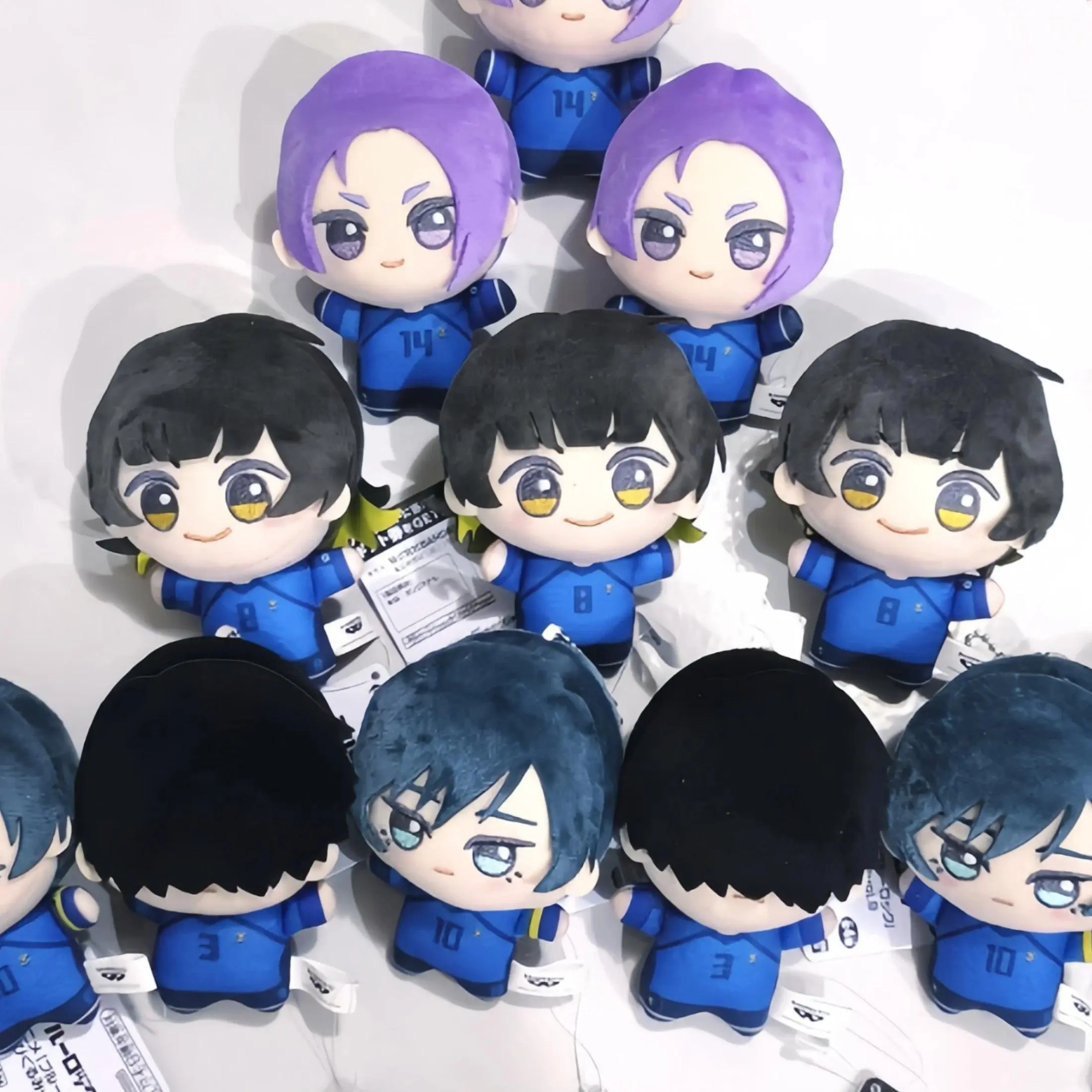 New Anime Blue Lock Vol.9 Rin Itou Bachira Meguru Cosplay Plush Doll Fluffy Maumet Pendant Puppet Keychain Keyring Gifts Toy