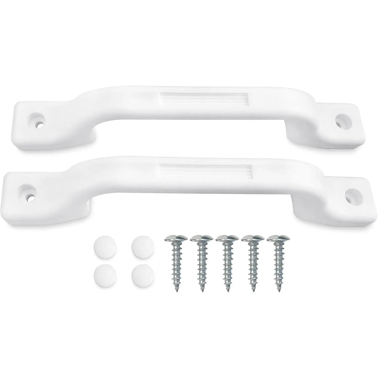 RV Armrests - White, sturdy 2-piece plastic armrests, comes with installation accessories, ideal RV armrests for campers, adults, and seniors for safety