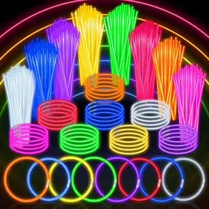 100 PCS Glow Sticks Bulk Party Favors, 8" Glow in the Dark Party Supplies, Light Sticks for Party Favors Glow Necklaces and Bracelets for Kids or Adultsfidget toys