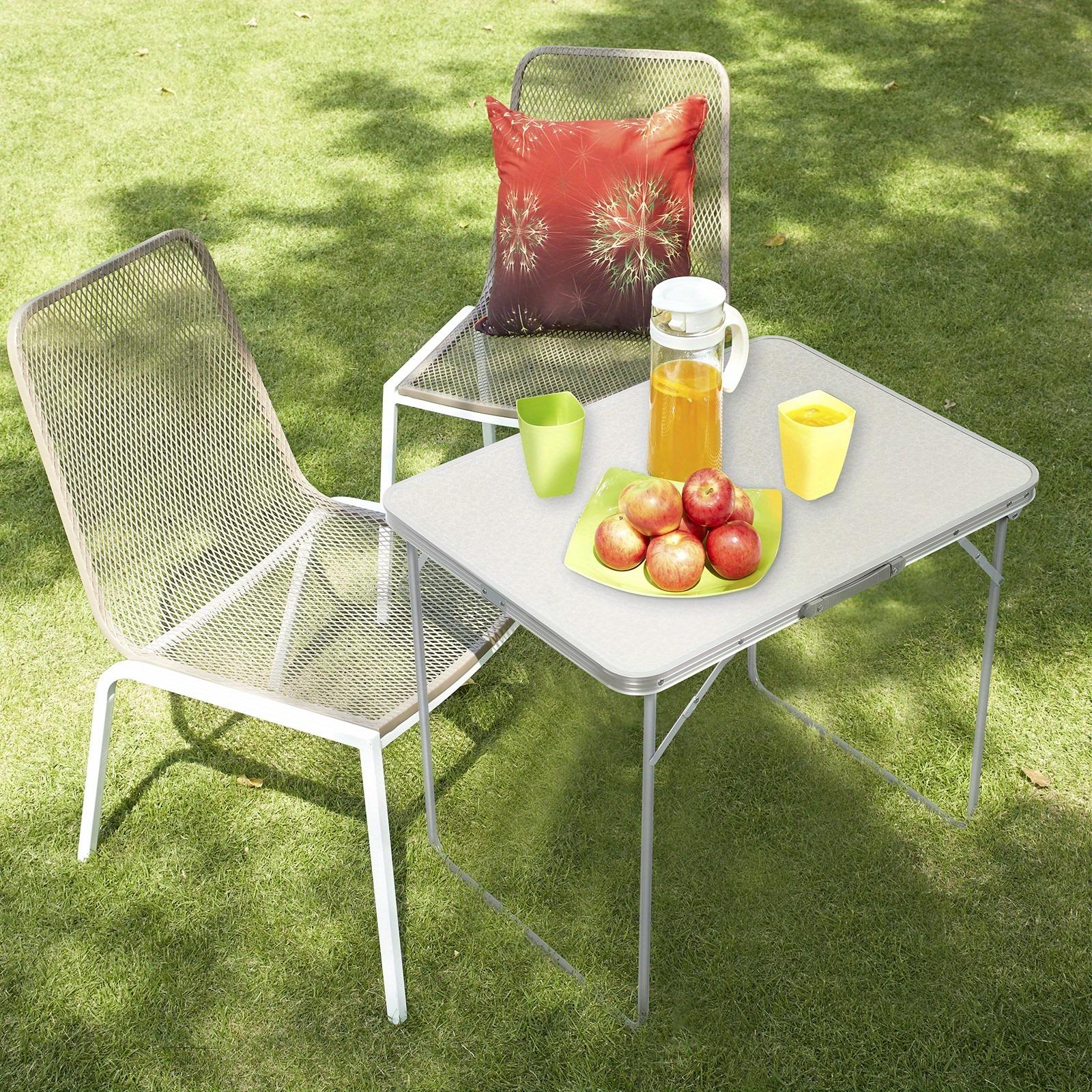 Multifunctional Folding Camping Table, 60*80*70cm, Portable Outdoor Table, Assembly Free, With Carrying Handle, Suitable for Camping, Picnic, Seaside, Outdoor Gathering, Party