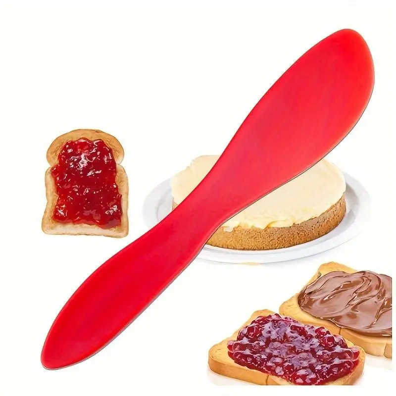 1pc Multi-Purpose Non-Stick Plastic Cheese Spreader Knife - Versatile Cake Soft Cheese, Peanut Butter, Frosting Scraper - Safe for Kids, Ideal for Home Baking & Kitchen Use