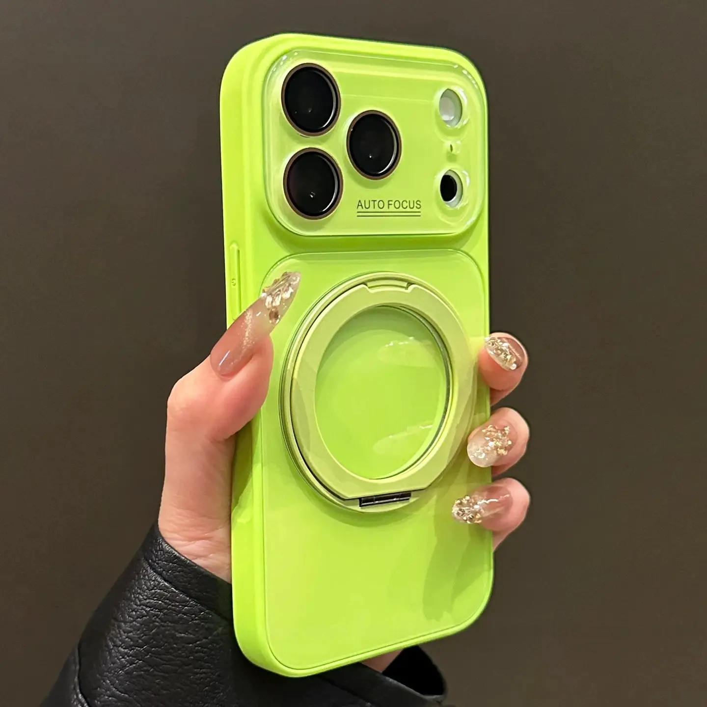 Multi-Model Cellphone Casing for iPhone 15/16/17 Pro Max - 360-Degree Rotating Stand Mirror, Large Viewport, Enhanced Protection, Built-In Lens Film, Full Enclosure Handheld Device Cover