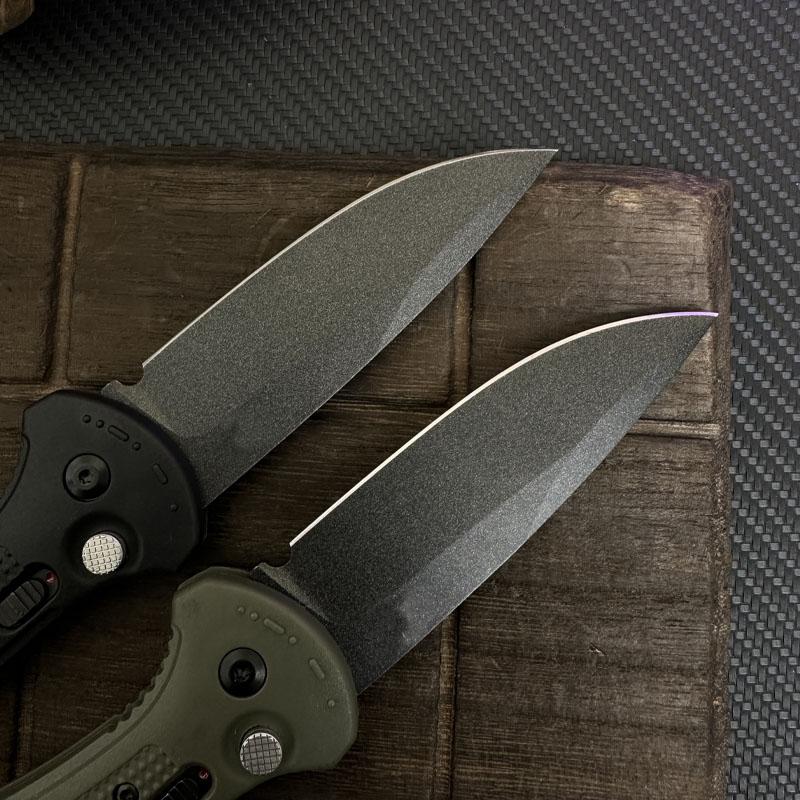 BM9070 CLA Utility Button Lock Folding KnifeD2 Steel Battlewash Blade BladeNon-slip Nvlon Fiber Handle MultifunctionaCutlery Tool for Outdoor Fishing Camping EDC Tool