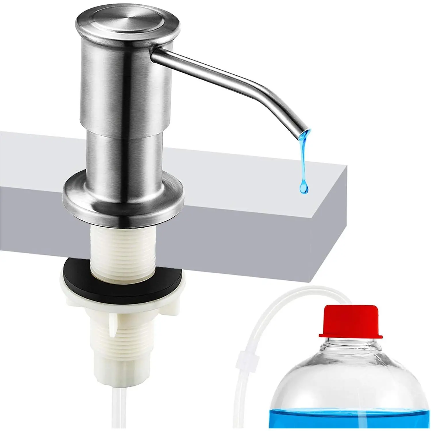 Soap Dispenser for Kitchen Sink and Extension Tube Kit, Kitchen Dish Soap Dispenser Pump with "