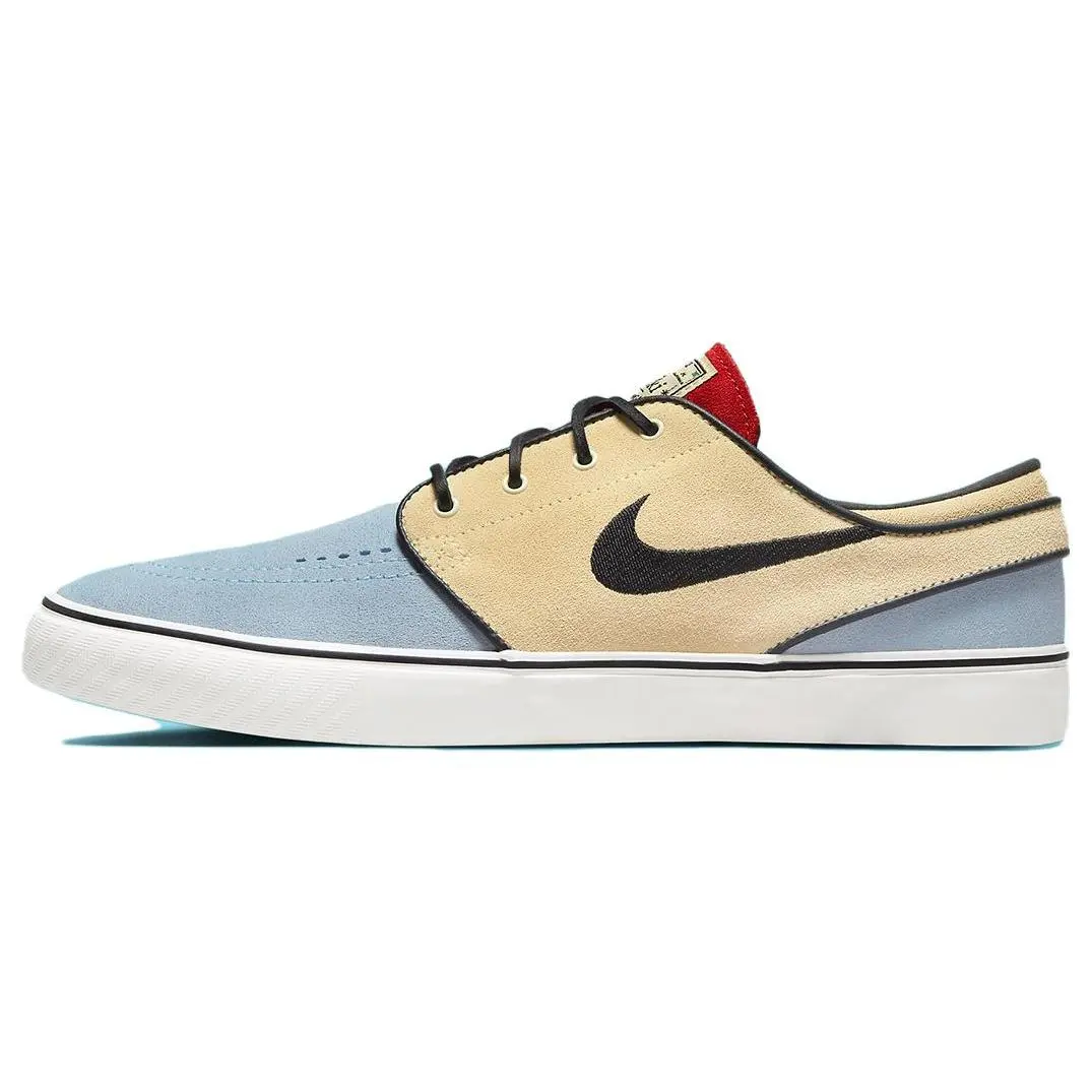 Nike SB Stefan Janoski OG+ Comfortable Low-Top Skate Shoes for Men and Women in Blue and Brown Verifiable, with credentials and supporting global authentication