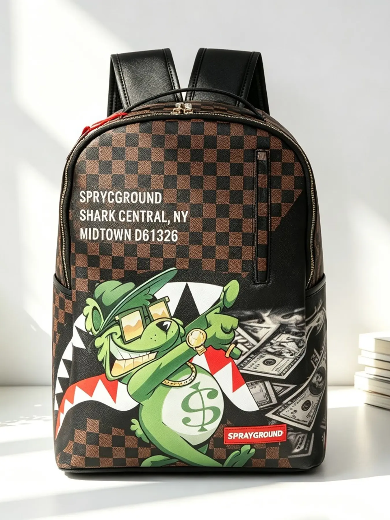 New Creative Shark Design Backpack, Large Capacity Night Glow Student Bag, Funny Cute Travel Shoulder Bag, Unique Personality School Bag