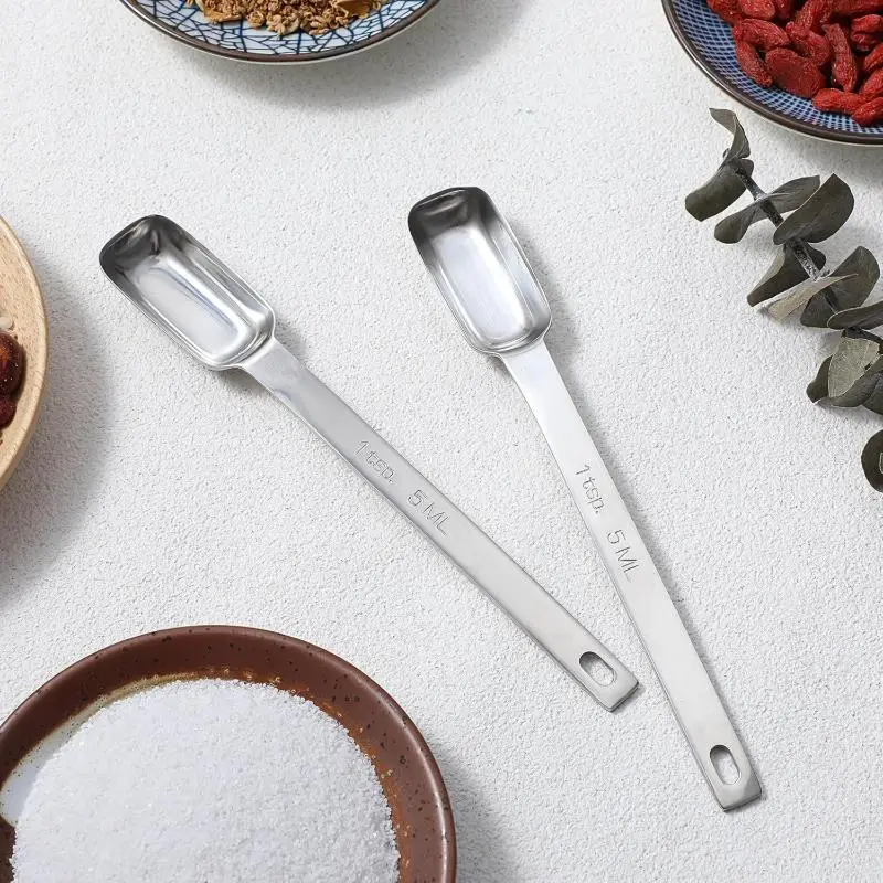 1pc Teaspoons Measuring Spoon(5 Ml| 1/6 Oz| 1 Tsp| 1/3 Tbsp| 5 Cc) 5 Gram Scoop, Stainless Steel Long Handle Measuring Spoons, Matcha Spoon 5g Scoop for Creatine for Cooking& Baking