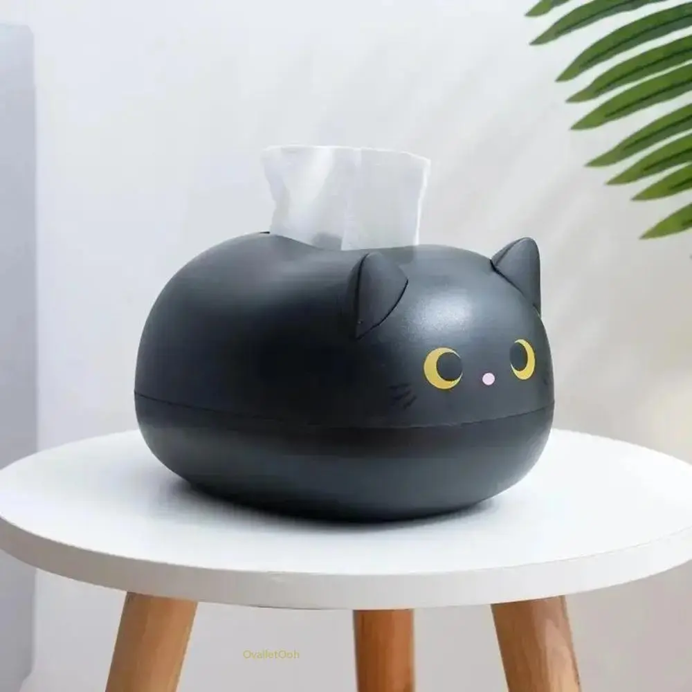 Cute Cartoon Cat-Shaped Tissue Box, Multifunctional Paper Napkin Holder, Stylish Household Decor Storage Dispenser, Practical Gift for Living Room Kitchen Desktop (Sports & Outdoor Protective Gear Accessory)