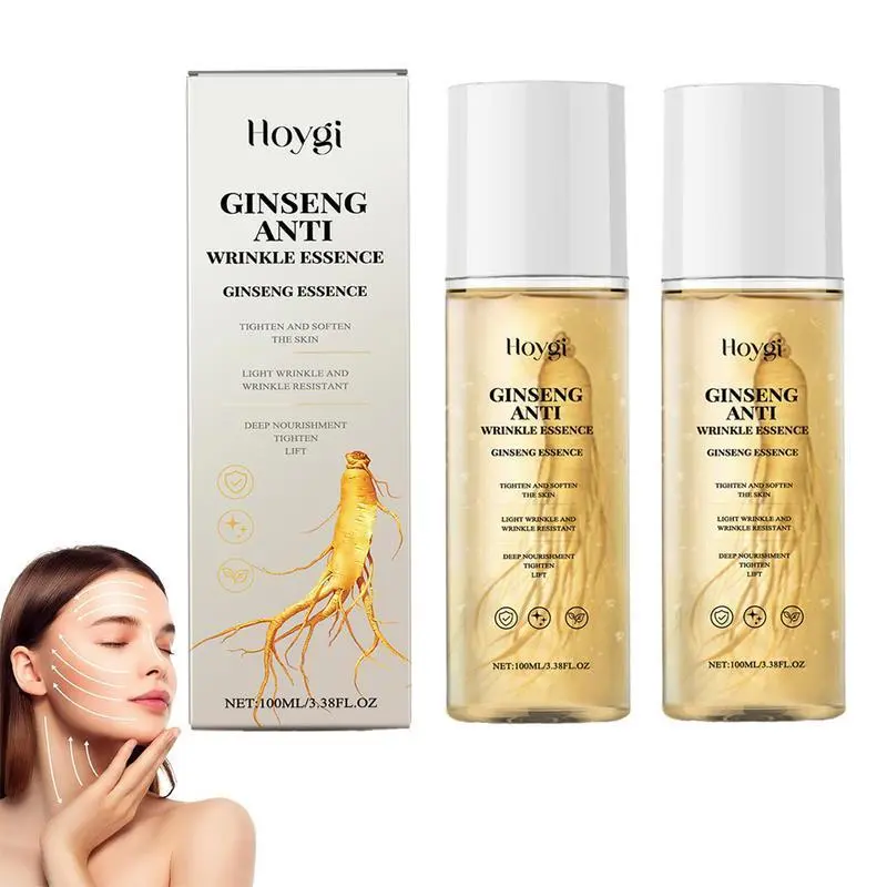 Ginseng Moisturizing Essence 2-Pack, Anti-Aging & Anti-Wrinkle Serum for Face and Neck, Deep Hydration for Radiant, Firming Skin, All Skin Types (100ml)