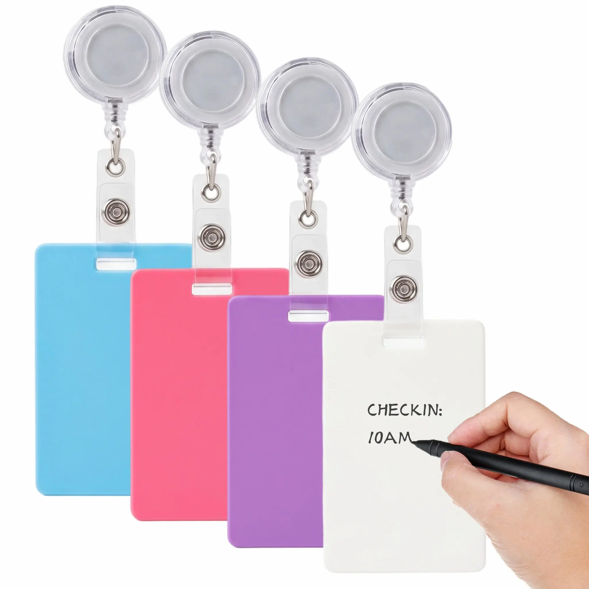 Eraser Silicone Badge Sticky Notes, Easy Clip-On, Reusable Waterproof Name Tags with Clips, Ideal for Doctors, Office Supplies, School, Classroom Organization