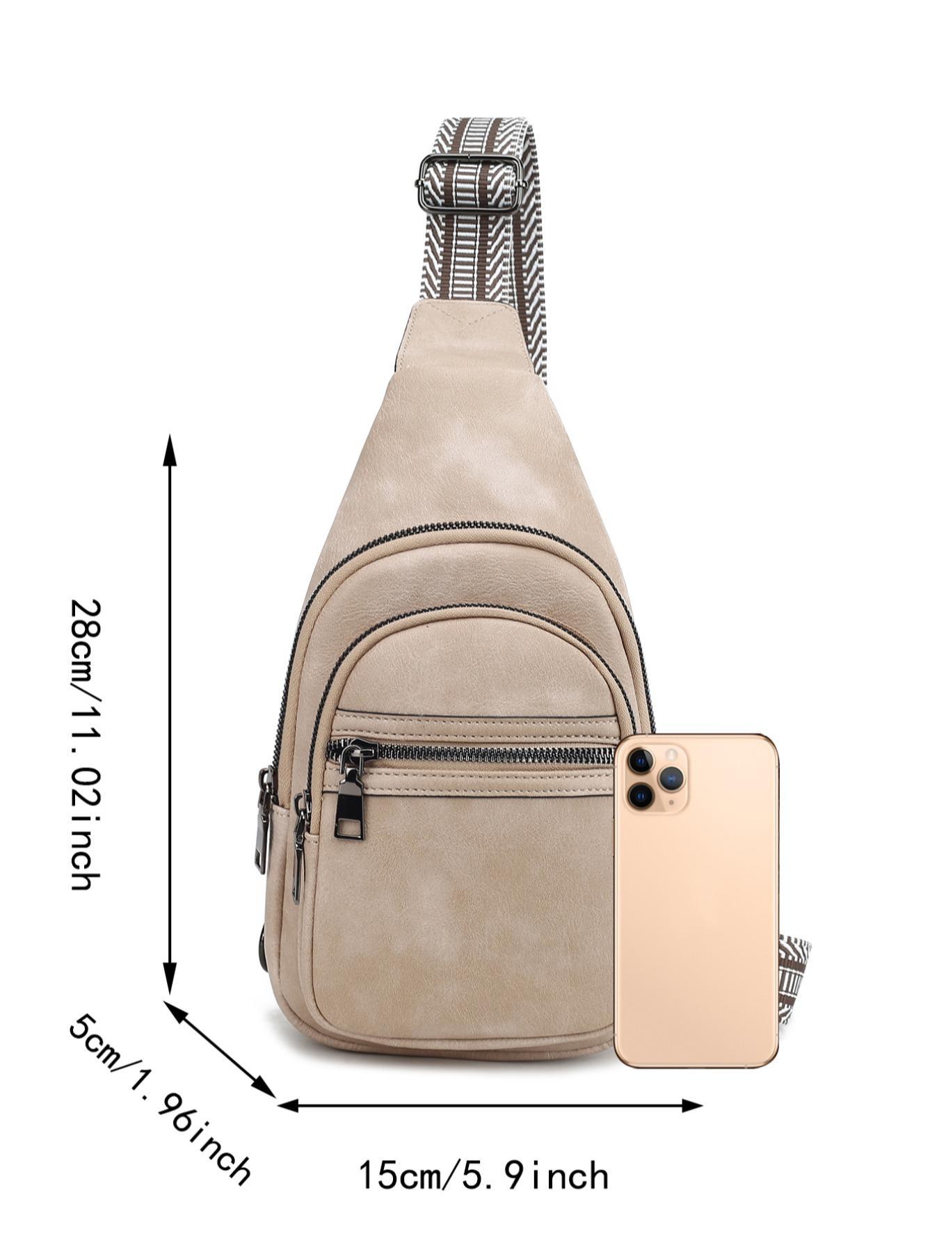 Women's Fashionable Solid Color Crossbody Bag for Summer, Casual Multi-pocket Fanny Affordable Luxury Bag for Daily Use, Belt Bag Bum Bag for Travel Sport Outdoor with Wide Strap