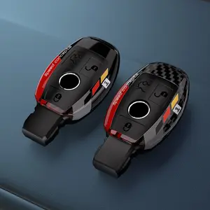 3 Button Abs Graffiti Style Car Key Cover, Compatible with Mercedes-Benz a B C E Class, Gls Gla Glk Glc Cls Cla Amg Models