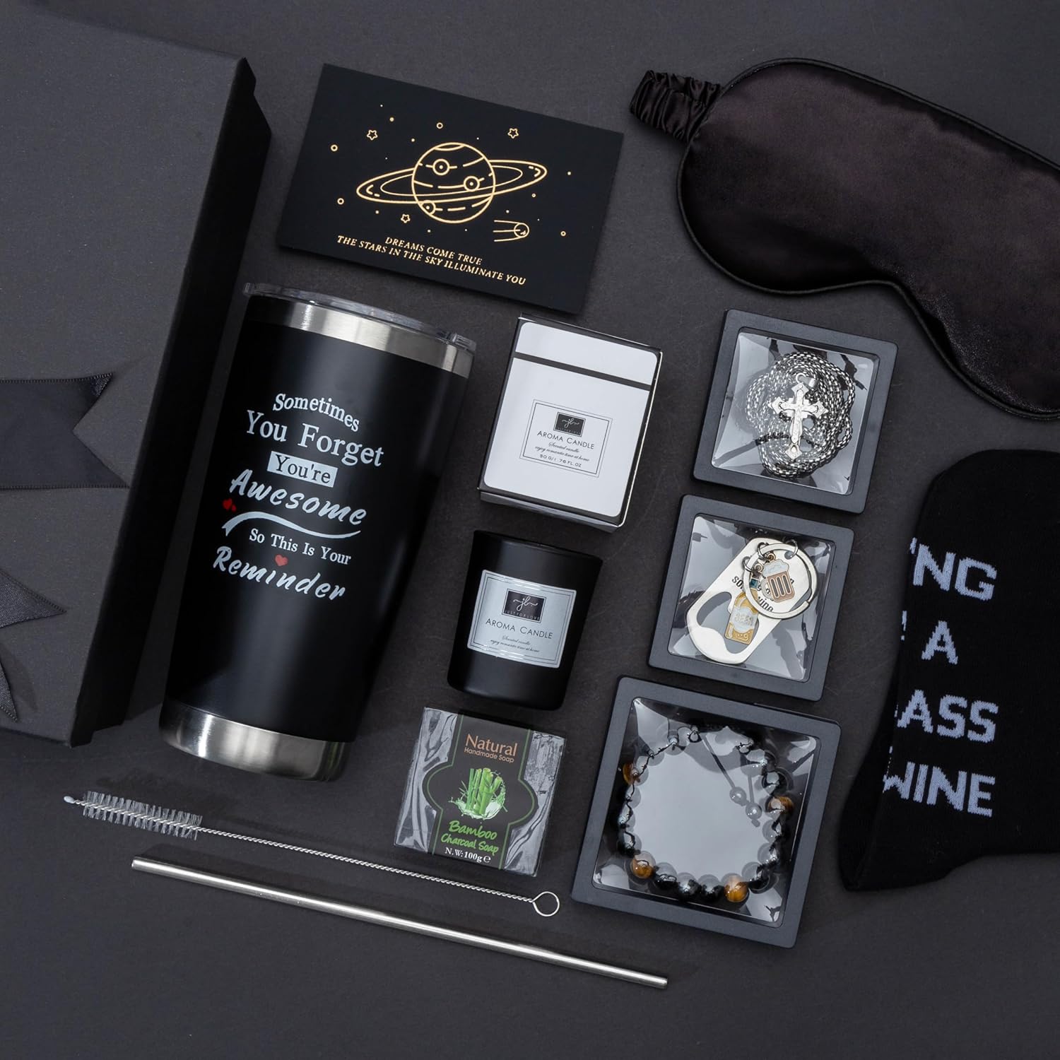 SUNDAY MIRTH Birthday Gifts for Men Premium Gifts Baskets for Him Gifts Basket Ideas Set Thank You Gifts Man Retirement Gifts Father's Day Birthday Presents for Dad Husband Boyfriend Box Christmas Gifts Baskets