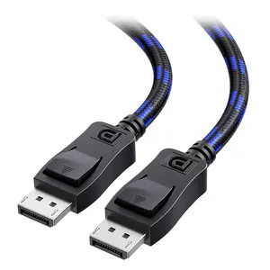 [VESA Certified] 6 ft 32.4Gbps Braided DisplayPort 1.4 Cable, 8K 60Hz / 4K 240Hz with FreeSync, G-SYNC and HDR for Gaming Monitor, PC, RTX 4080/4090, RX 6800/6900