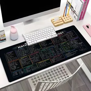 Math Formula Cheat Sheet Desk Mat XXL, Large Gaming Mouse Pad with Anti-Slip Base, Algebra Geometry Reference Desk Pad for Students & Gamers, Aesthetic Desk Mat, Nice Perfect Gift for Friends and family