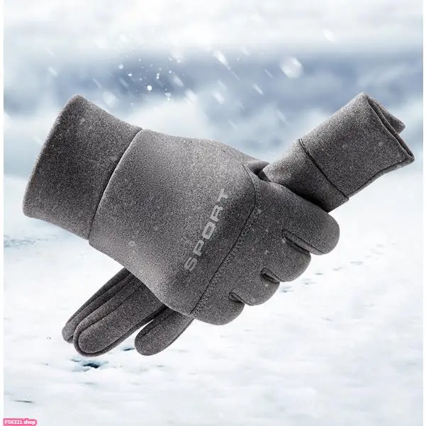 Winter Fishing Gloves Men Women Warm Touch Screen Two Fingers Cut Anti-Slip Fleece Mittens Outdoor Cycling Running Angling Sports Equipment Gear,back to school,back to school haul
