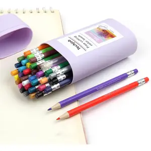 Colored Mechanical Pencil 2.6mm for Coloring and Drawing, Mechanical Colored Pencils, Mechanical Pencils with Sharpener and Portable Case,36pcs