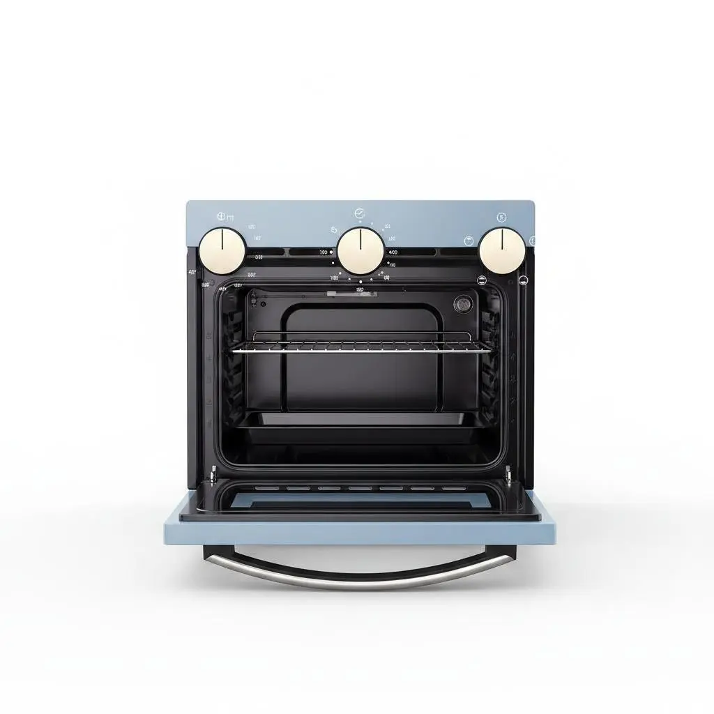 Standard 24 Inch Built-In Electric Single Wall Oven - 2.5 Cu.ft Capacity, 8 Cooking Modes, 500°F Detector Probe, Mechanical Knob, Timer, Safety Lock, Easy-Clean Interior - Ideal for Home Baking, Black/White