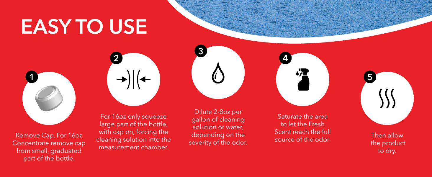 Odorcide Odor Eliminator Concentrate: Odor Eliminator for Strong Odor on Carpets, Hardwood & More - Smoke, Sweat & Pet Odor Eliminator for Home w/Non-Enzymatic Formula, 16 oz-