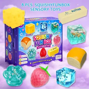 8-Piece Squeeze Toy Set: Malt Candy-Themed Stress-Relief Fidget Toys, Sensory Play Collection, Creative Slow-Rising Squeezies—Party Favors (8 Assorted Styles)
