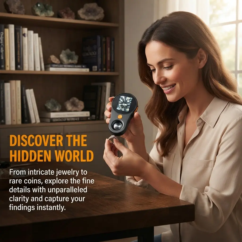 500X Zoom Portable Digital Microscope, Handheld Ultra‑Macro Inspection Camera with HD Display, Ideal for Electronics Repair, Scientific Research and Classroom Educational Projects