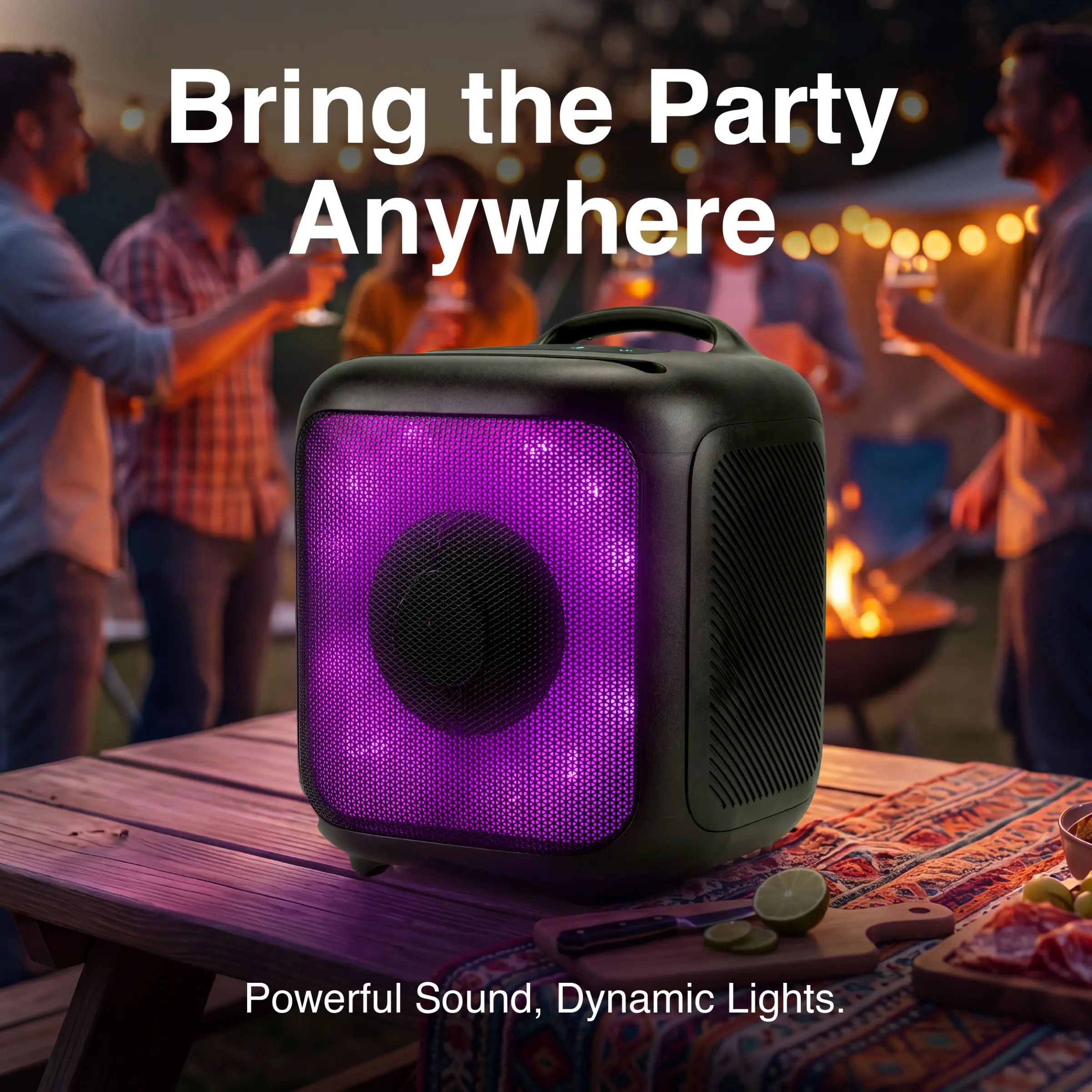 Portable Bluetooth-compatible Karaoke Speaker, 32w Power, Adjustable Bass/treble, Microphone Reverb, Supports Recording, Outdoor Party Audio