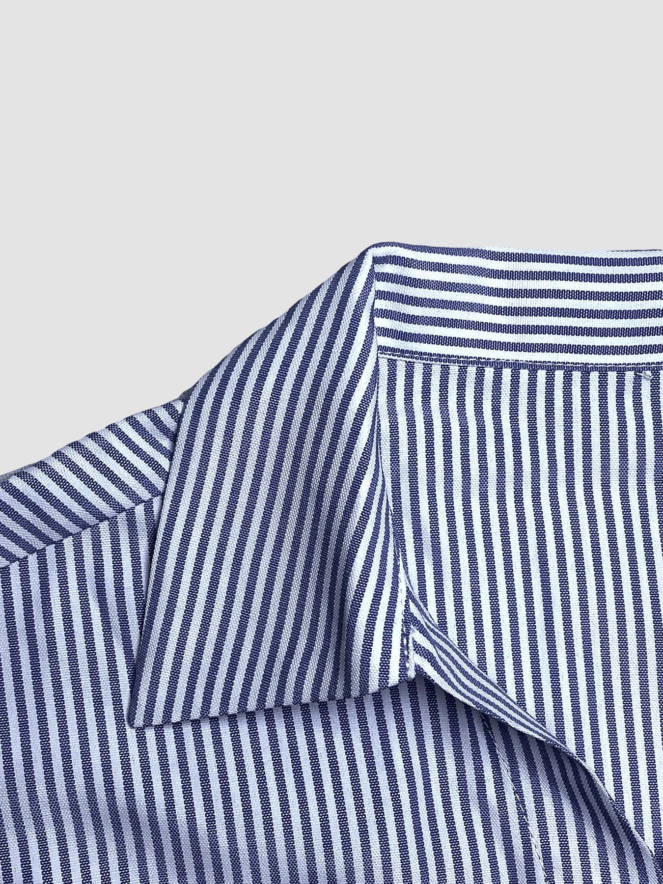 Women's Striped Shirt Blouse for Casual and Commuting, Slim Fit Top for a Flattering Look, Versatile Fashion for Women