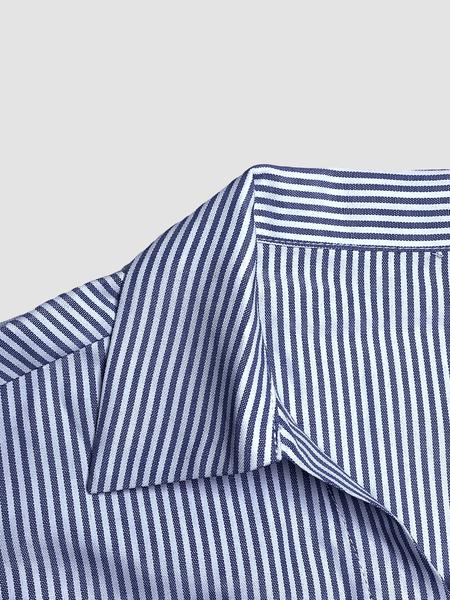 Women's Striped Shirt Blouse for Casual and Commuting, Slim Fit Top for a Flattering Look, Versatile Fashion for Women