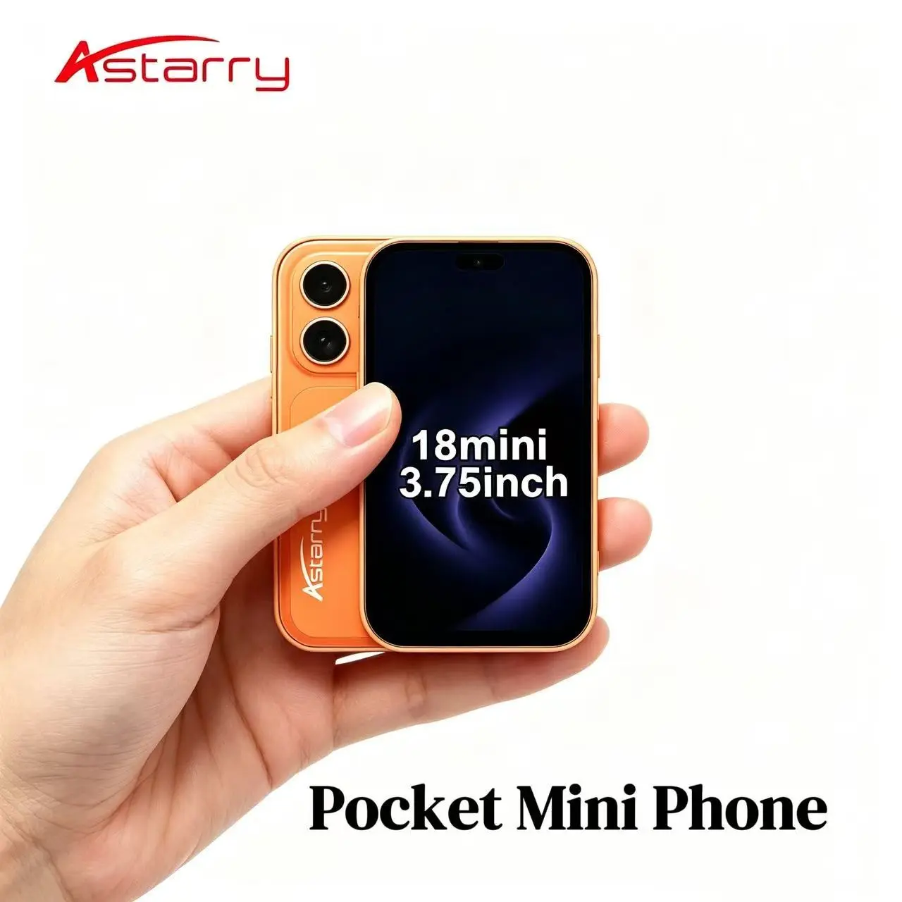 Astarry-18 Mini Portable Smartphone, 2+16GB Memory, Mtk6580m Quad-Core, Android 10, Dual Cameras, 3g Full Network, 2500mah Battery, Cellphone