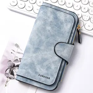 Women's Gradient Wash Scratchproof PU Long Wallet - Snap Flap, Large Capacity, Multi Card Slots, Cash & Coin Storage Retro Clutch Purse (Wallets for Women), Scratchproof Women's Wallets